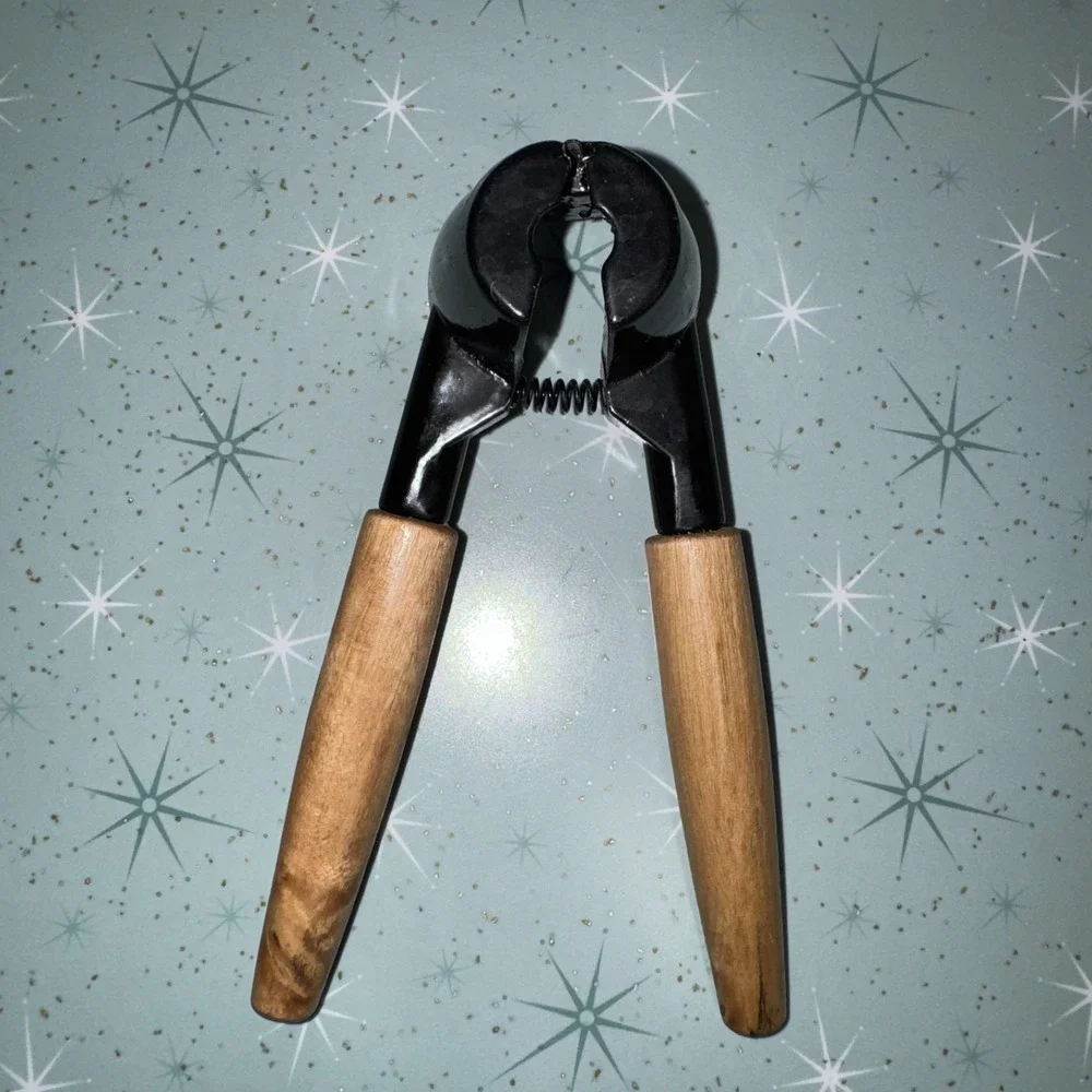 Vintage 1940s HMQ‎ Metal Nutcracker & Wood Handle Nutcracker Set Kitchen Tools